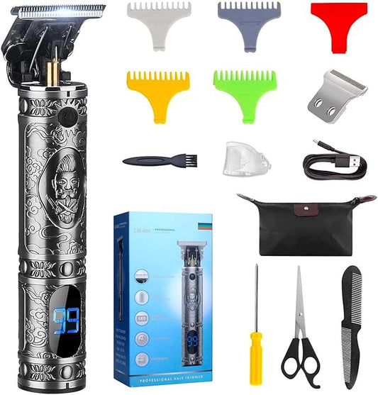 Hair Clippers for Men with Replacement Blade, Professional Hair Trimmer for Barber, T-Blade Edgers Clippers, Close-Cutting Trimmers, Cordless Clippers for Hair Cutting