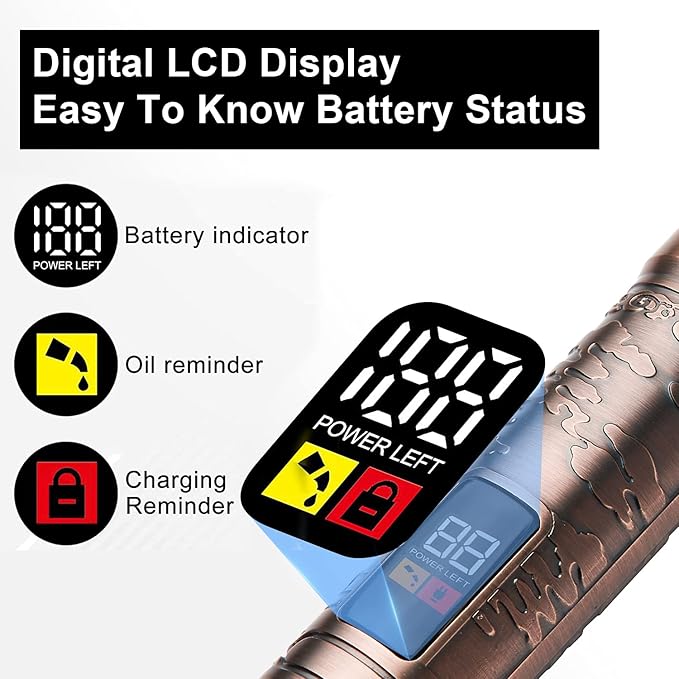 Ornate Hair Clippers for Men, Cordless Edgers Clippers Professional Hair & Beard Trimmer for Barber Pro Zero Gapped T-Blade Trimmer with LCD Display, Rose Gold