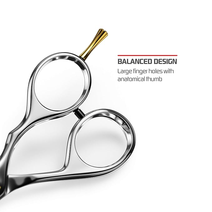 Suvorna Beard & Mustache Scissors for Men - 5" Grooming Scissors for Trimming, Cutting, and Shaping Facial Hair - Japanese Steel Hair Cutting Scissors for Barbers, Professionals & Home Use