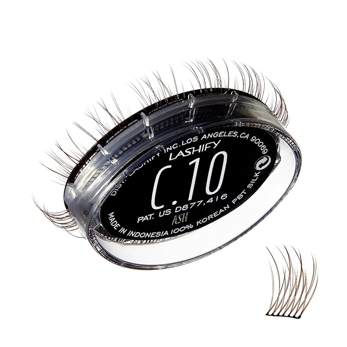Lashify Curl 10mm Gossamer Eyelash Extensions Refill, Ash Color, DIY False Lashes for a Natural Look