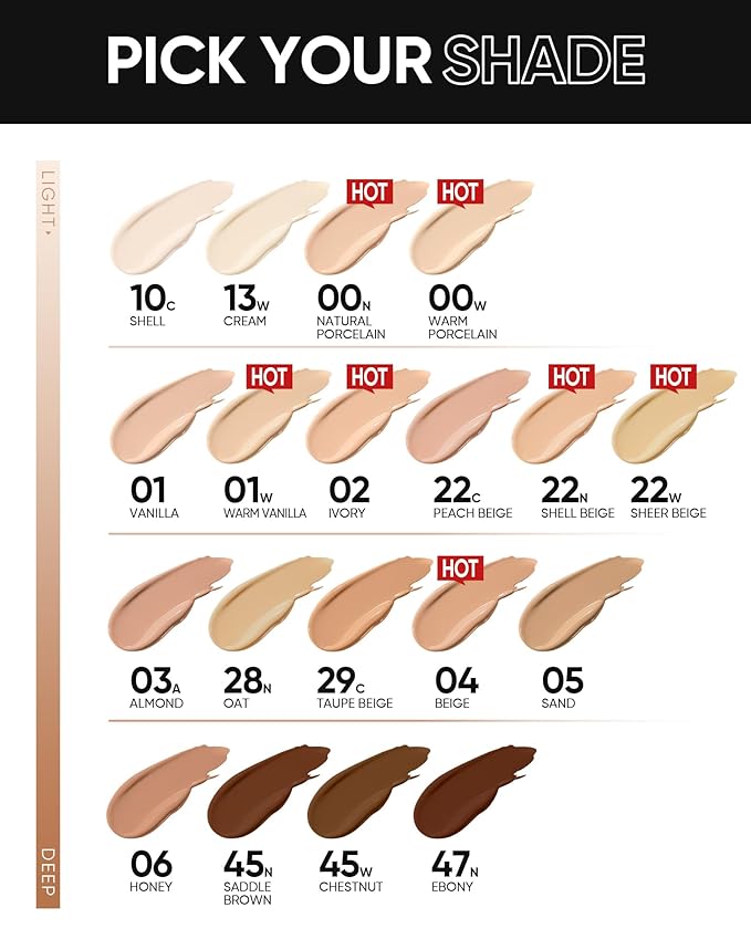 Full Coverage Cushion Foundation, Weightless, Skin Fit, Satin Glow Finish, Oil-Control Waterproof Foundation, Sweatproof Flawless BB Cream CC Korean Makeup,Tattoo Cover Up, Buildable(#22C Peach Beige)