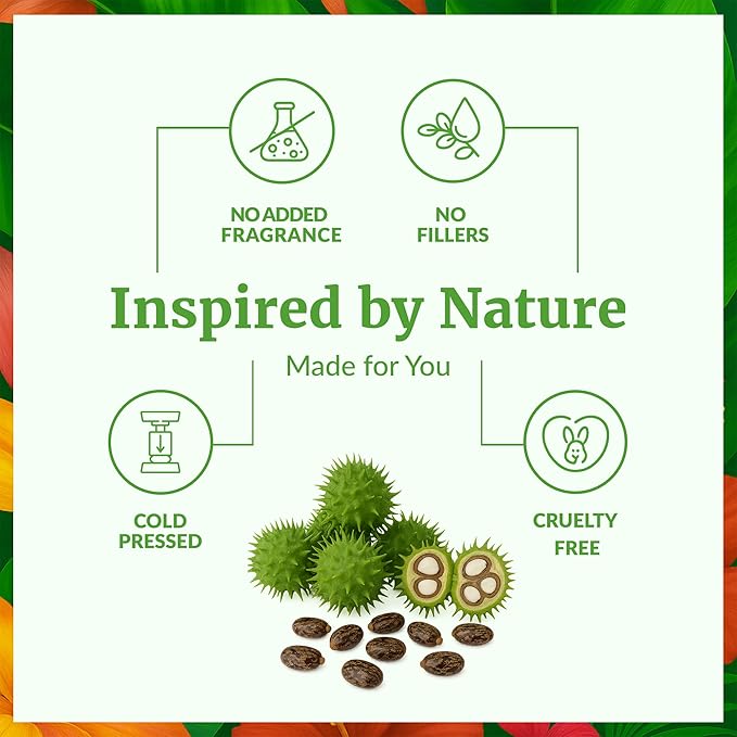 SVA Castor Seed Oil - 4 Fl Oz – 100% Natural Cold Pressed Castor Oil - for Face, Skin Care, Hair Care, Scalp Massage & Body Massage – Carrier Oil with Dropper