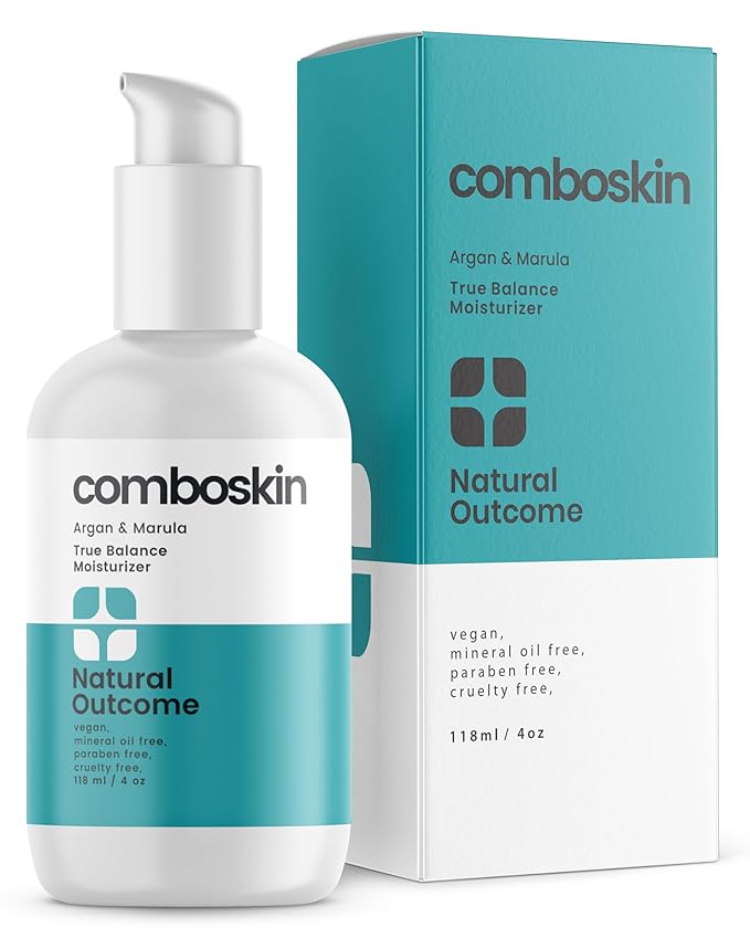 natural outcome Combination Skin Facial Moisturizer Cream | True Balance Daily Facial Moisturizing Lotion with Argan & Marula Oil | 4 oz