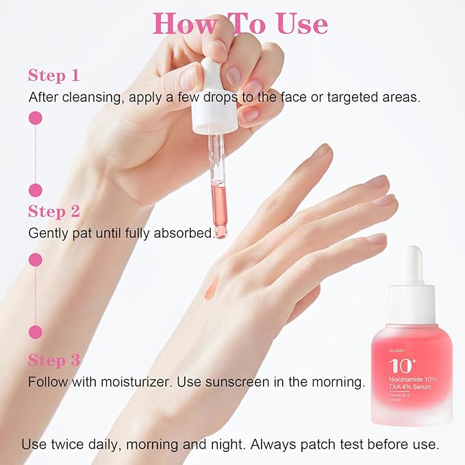 TXA 4% + Niacinamide 10% + Arbutin 2%, Hyaluronic Acid, Hydrating and Clarifying Facial Serum for Smooth, Radiant Looking Skin, Uneven Tone Care (30ml /1.01 fl.oz)