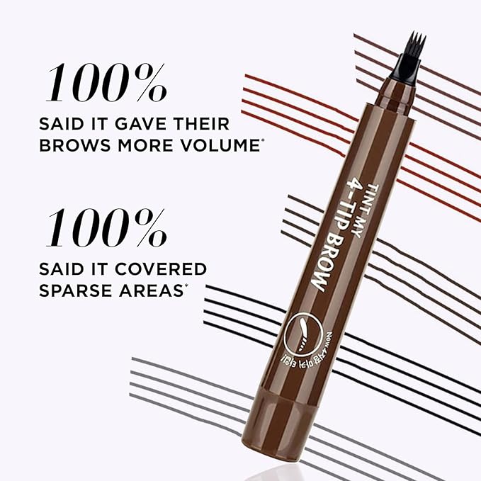 2PC Microblading Eyebrow Pencil Waterproof & Ultra-Fine Tip - Eyebrow Pen for Natural Hair-Like Strokes, Brow Pencil with Smudge-Proof Long Lasting Formula for All-Day Wear