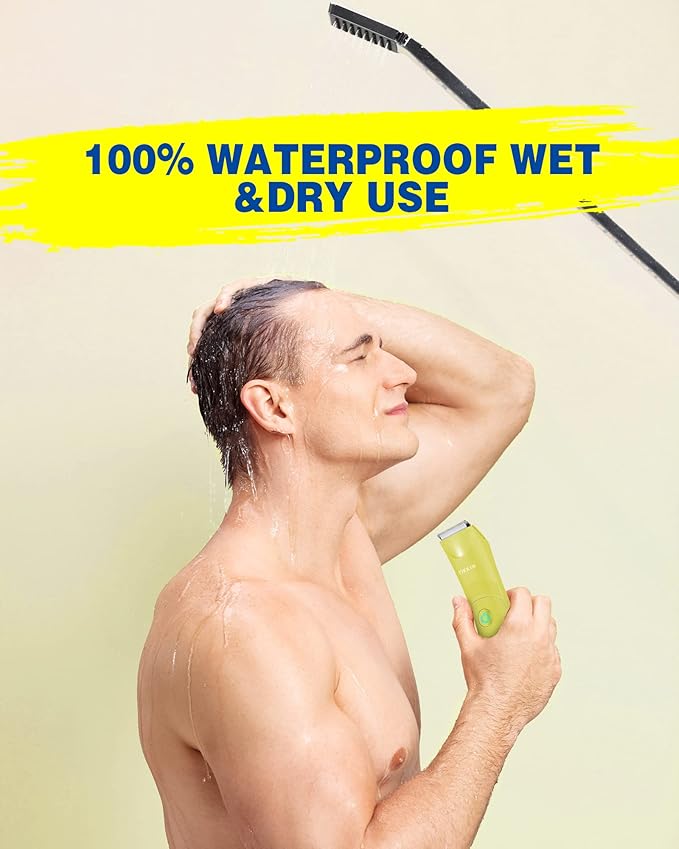 VIKICON Unisex Hair Trimmer - Cordless Electric Razor for Men and Women, Waterproof, Adjustable Length Guards, LED Light, Removable Blade Heads, 60-Minute Continuous Shaving