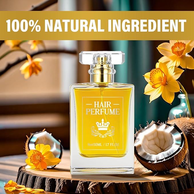 TRIXES Hair Perfume, Mist with Pheromones for Women, Long Lasting Hair Fragrance Spray, Nourishing Anti-Frizz Perfume for Dry Damaged Hair, Premium Scent to Remove Odors, 50ML