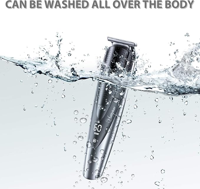 Hatteker Mens Beard Trimmer Grooming kit Hair Trimmer Mustache Trimmer Body Groomer for Nose Ear Facial Hair Cordless Waterproof 5 in 1