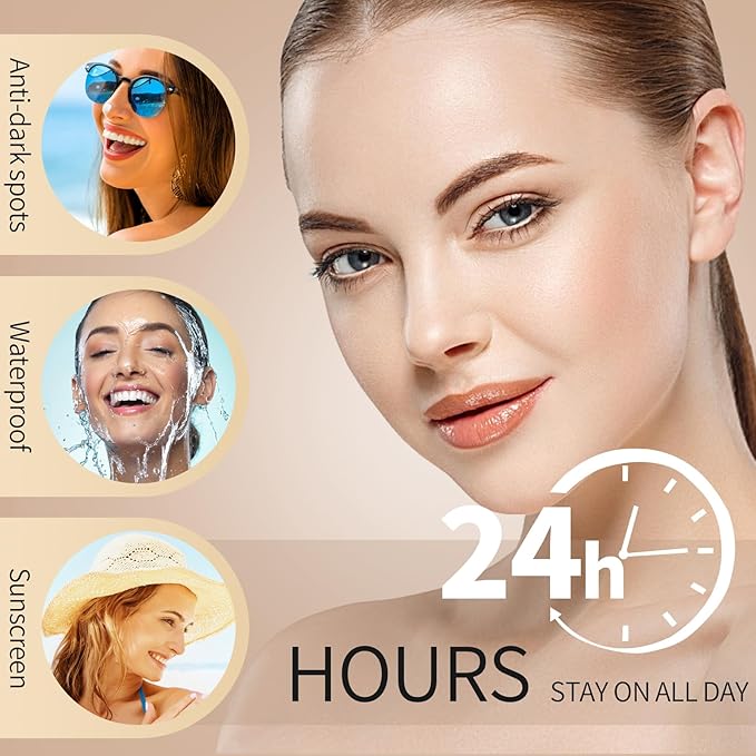 Anti-Dark Spot Liquid Foundation - Collagen Serum Foundation Infused with 2% Niacinamide, High Coverage For A Smooth & Satin Finish, 301 Medium