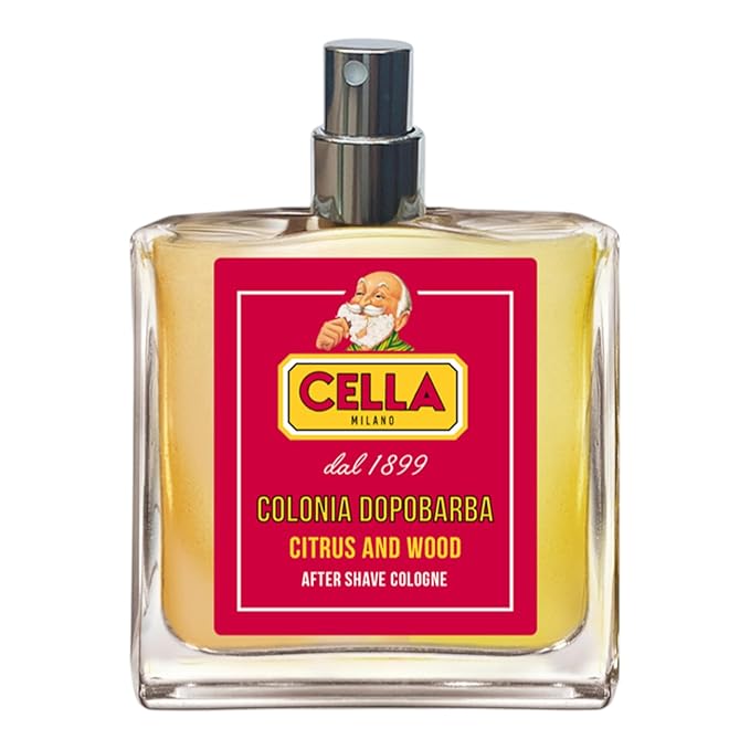 Cella Milano Aftershave Spray Cologne Citrus & Wood – Refreshing Italian After Shave with Long-Lasting Fragrance – Invigorating Natural Scent – Post Shave Splash for Men – 100ml Glass Bottle