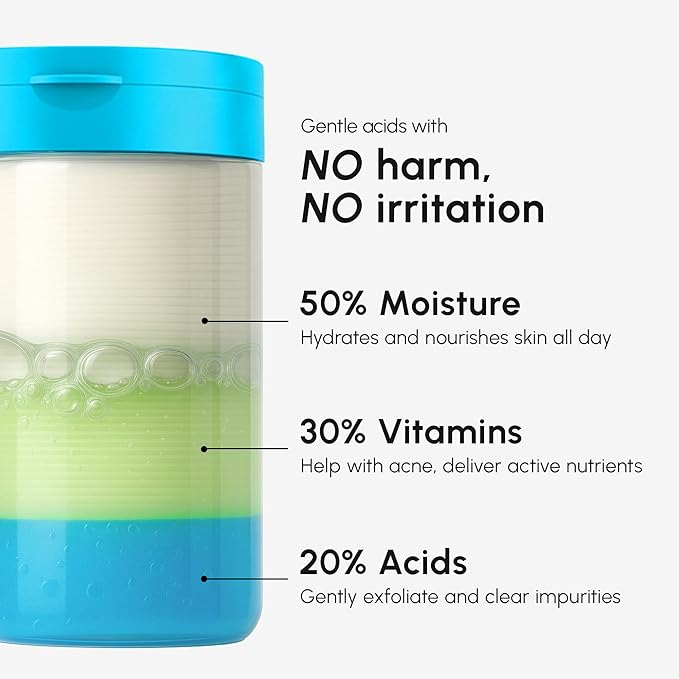 MAREE Glycolic Toner Pads – 200 Toner Pads for Face Cleansing – Facial Exfoliating Pad with Tea Tree Oil, Salicylic Acid & Vitamins E, B3, B5 – Acne Clearing, Skin Pore Resurfacing & Radiance Device