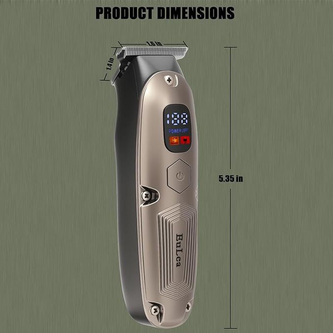 Multifunctional Hair Clipper with LED Screen, Cordless Rechargeable Beard Trimmer, Body Groomer with 10 Accessories for Men Women Home Travel Use