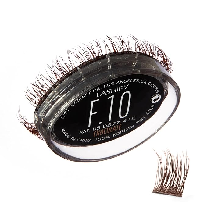 Lashify Fluffy 10mm Gossamer DIY Eyelash Extensions Refill, Chocolate Color, Easy False Lashes To Add Fullness and Dimension