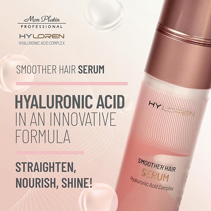 Mon Platin Professional Hair Care Product Serum with Hyaluronic Acid for Straightened Hair, 1.69 Fl Oz