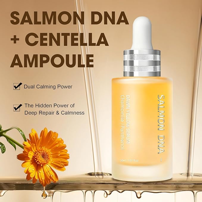 Salmon Caring Ampoule – Salmon DNA (PDRN) & Salmon Egg Extract, Chamomile Extract & Madecassoside | Soothing, Hydrating & Restoring for Sensitive Skin