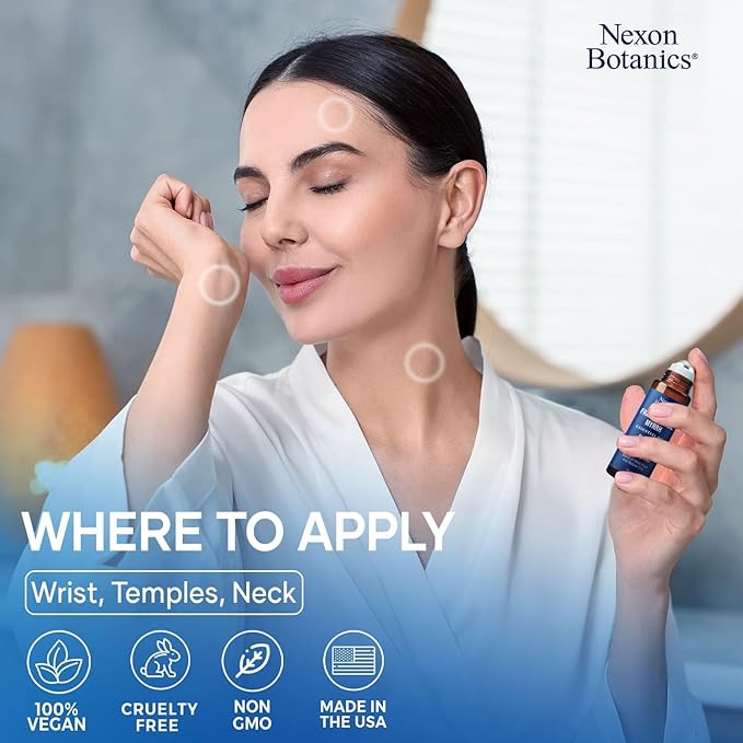 Frankincense & Myrrh Essential Oil Roll-On 10ml - 100% Pure, Natural Oil for Aromatherapy & Skin Care - Nexon Botanics