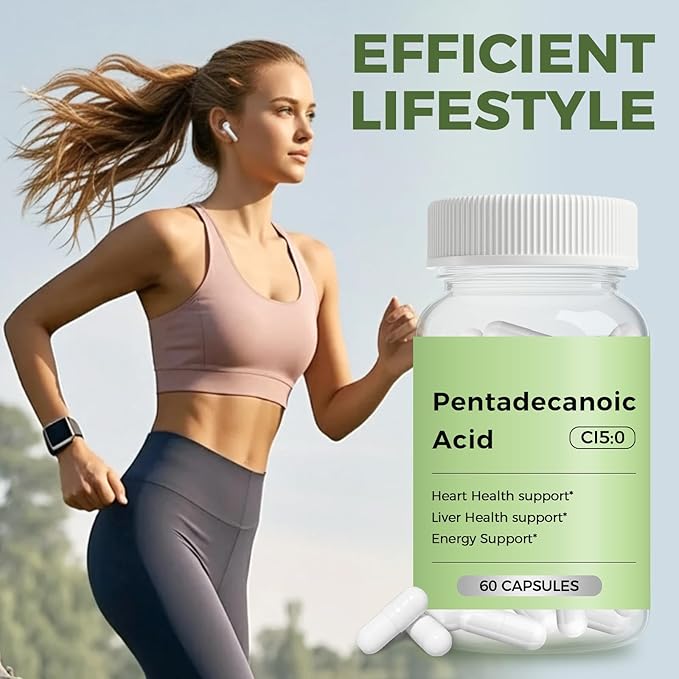 Pentadecanoic Acid, C15 Supplement, High Altitude Sheep Milk - 60 Capsules（2pcs）