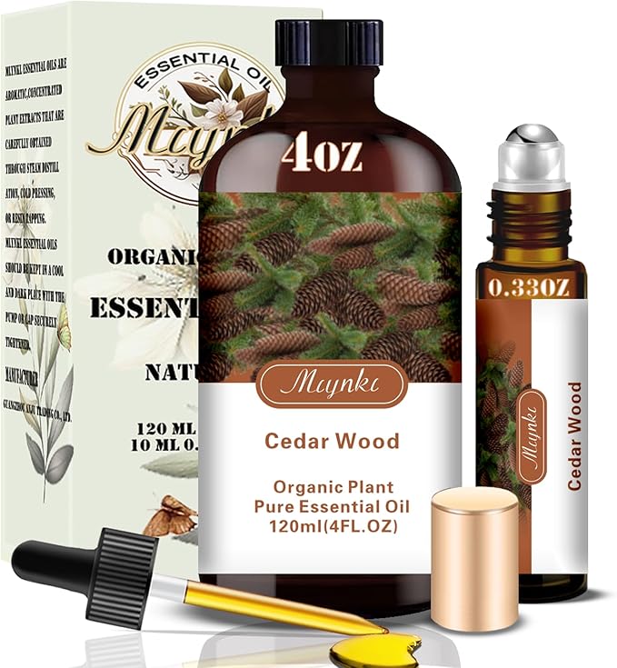 Cedarwood Essential Oil-Cedarwood Fragrance Oil 4.33oz (130ml)-100% Pure Natural Scent for Diffusers, Candles, Soap Making & Aromatherapy-Relaxing Home & Gift Essential Oil for Bath, Massage