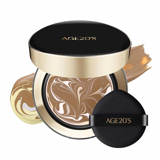 [NEW] AGE20'S Signature Essence Pact | 33W WARM HAZELNUT | Vegan Korean Cushion Foundation | Pack of 1 | Cream Foundation, Dewy & Glow Finish, Natural Coverage, SPF 50+