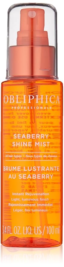 Obliphica Seaberry Shine Mist, 3.4 oz - Transform Your Hair with Instant Volume and Shine for Effortlessly Gorgeous Styles!