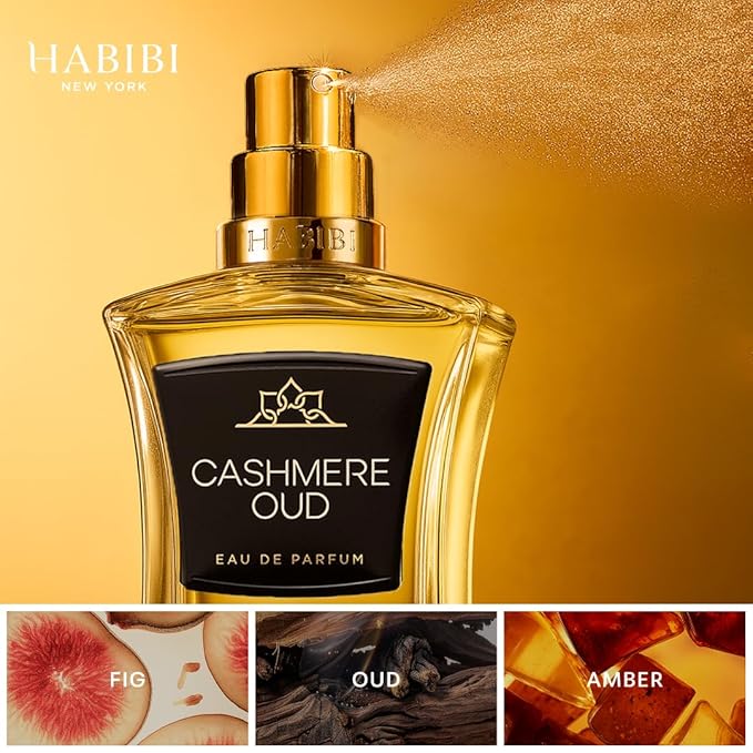 H HABIBI Cashmere Oud Perfume for Men – 2.5 oz (75ML) Long Lasting Arabian Cologne, Spicy Floral Woody Men Perfume, Luxury Fragrance Gift for Special Occasions