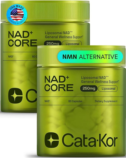 NMN Supplement Alternative – Liposomal NAD+ Supplement – Third-Party Tested – NAD CORE – 60-Day Supply – 120 Capsules