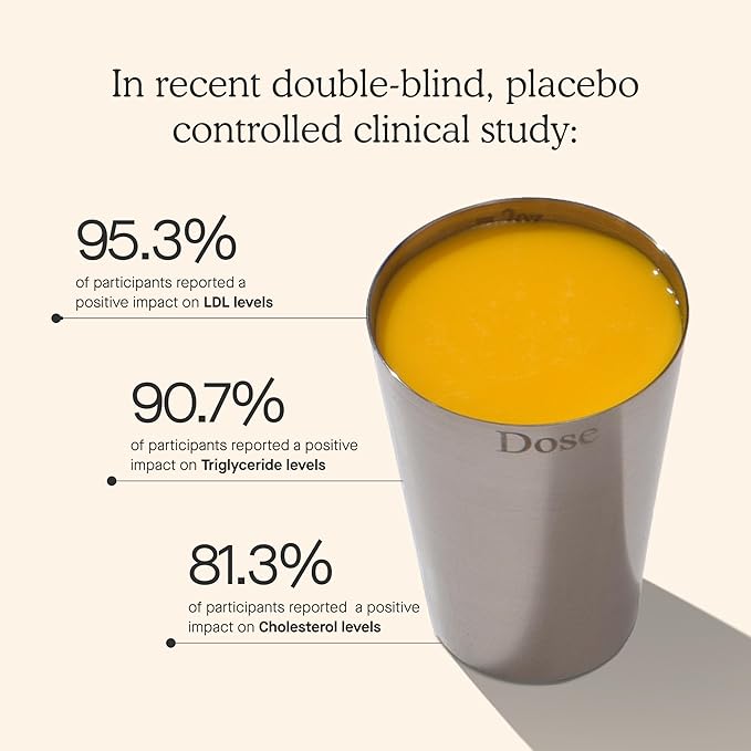 DOSE for Cholesterol Supplements Maintain Healthy Cholesterol Levels and Supports Cardiovascular Health Gluten-Free Vegan Zero Sugar, 16oz Bottle, 3 Pack (3 Week Supply)