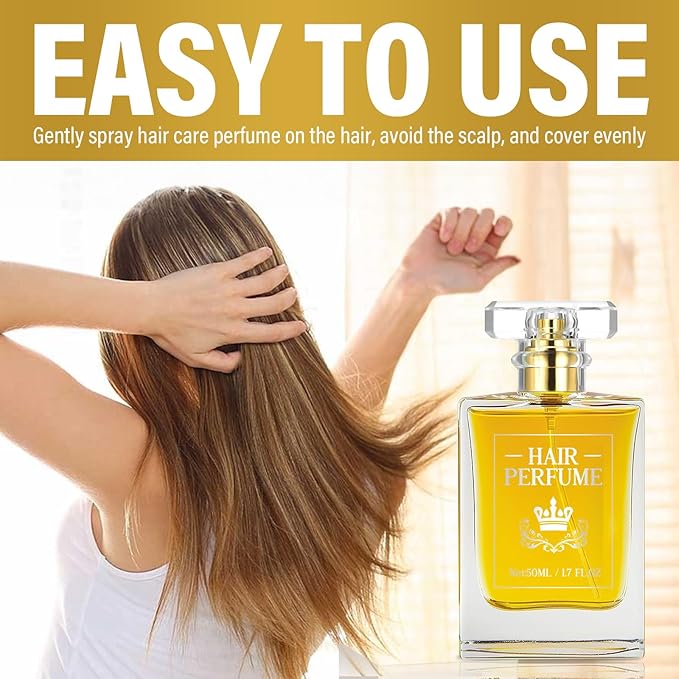 TRIXES Hair Perfume, Mist with Pheromones for Women, Long Lasting Hair Fragrance Spray, Nourishing Anti-Frizz Perfume for Dry Damaged Hair, Premium Scent to Remove Odors, 50ML