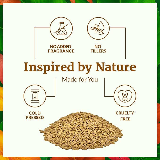 SVA Fenugreek Seed Oil - 1 Fl Oz – 100% Natural Cold Pressed Fenugreek Oil - for Face, Skin Care, Hair Care, Scalp Massage & Body Massage – Carrier Oil with Dropper