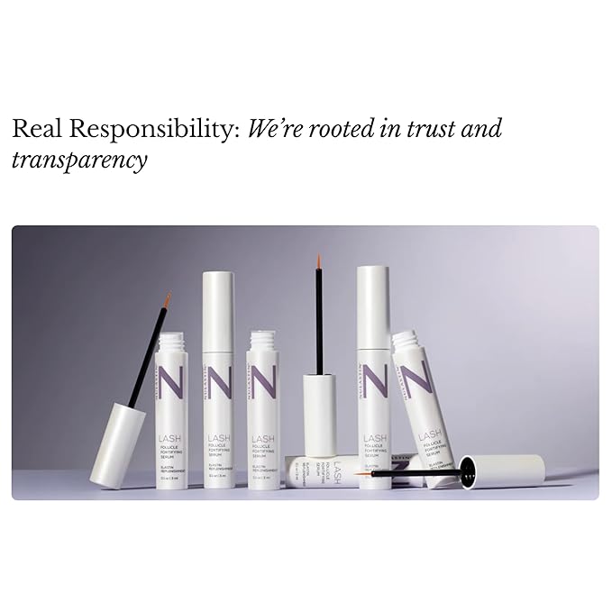NULASTIN Follicle Fortifying Lash Serum - Clinically Tested Eyelash Enhancing Serum - Nourishes & Repairs to Promote Longer-Looking Lashes - Enriched with Hair-Strengthening Ingredients (2 Count)