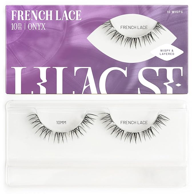 Lilac St - French Lace Glamorous Faux Eyelash Clusters (10mm) - Delicate & Wispy - DIY Lash Extension Wisps - Lightweight & Lifelike - Korean Silk - Lasts 10 Days - Cruelty Free, Vegan - 10 Lashes