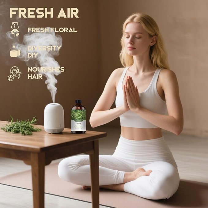 Vanilla Fragrance Oil-Vanilla Essential Oil 4.33oz (130ml)-100% Pure Natural Scent for Diffusers, Candles, Soap Making & Aromatherapy-Relaxing Home & Gift Essential Oil for Bath, Massage