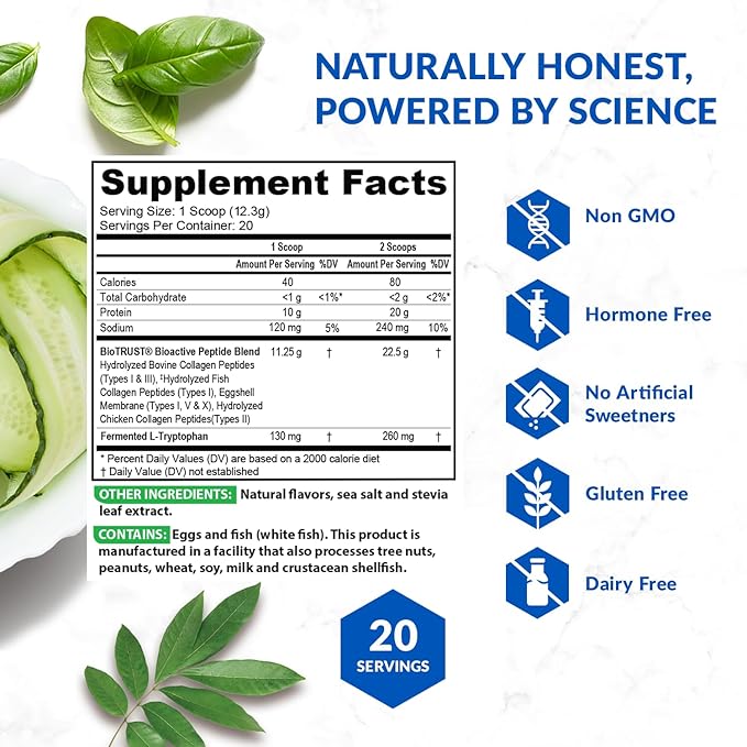 BioTrust Ageless Multi Collagen Peptides Powder – 5 Types (I, II, III, V, X) – Vanilla Collagen Powder for Women & Men – Hydrolyzed Protein – Grass Fed Beef, Fish, Chicken, Eggshell Membrane