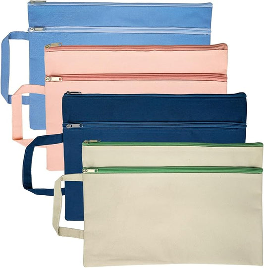 A4 Mesh Zipper Pouch, Waterproof File Bag with Handle,Foldable Document Organizer for School, Office, Travel - Durable Folder with Puzzle Project/Cross Stitch (4)