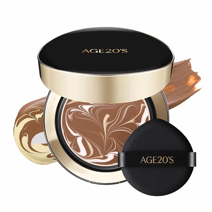 [NEW] AGE20'S Signature Essence Pact | 35N CAPPUCCINO | Vegan Korean Cushion Foundation | Pack of 1 | Cream Foundation, Dewy & Glow Finish, Natural Coverage, SPF 50+