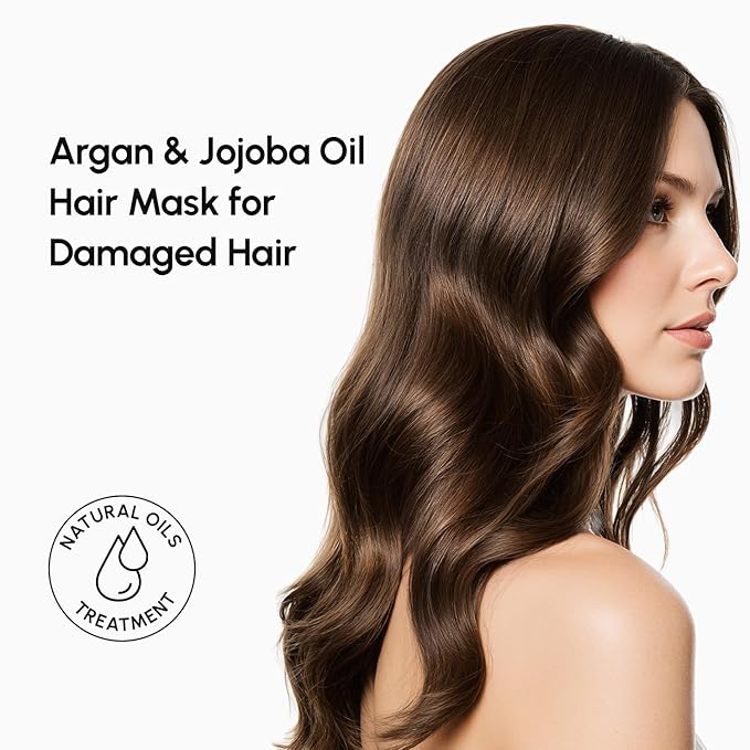MAREE Deep Conditioning Hair Mask for Damaged Hair – Argan Oil & Biotin Jojoba Hair Treatment – Hair Repair Mask for Dry, Curly, Frizzy Color-Treated Hair Care – Mascarilla Para el Cabello Hidratante
