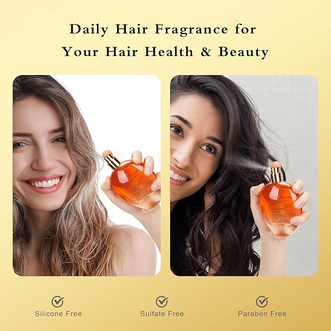 Hair Perfume for Women, Eau De Toilette Spray with Vitamin B5, Moisturizing & Nourishing Hair, Clean Fragrances Hair Spray Women, Daily Hair Repair Mist, Citrus, 2.5 fl oz