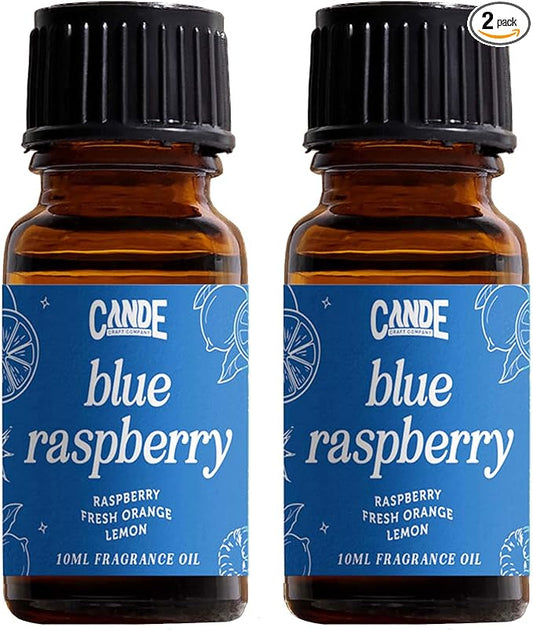 CANDECraftCo Premium Fragrance Oil – Diffuser Oils Fragrances Scented for Home, Candle Soap Making Supplies, Aromatherapy Blends for House (0.34 Fl Oz) (2-Pack, Blue Raspberry)