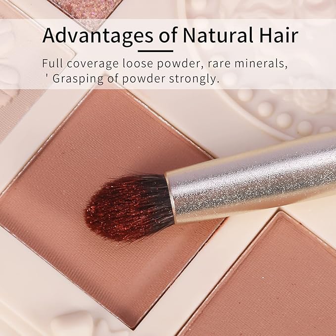 Natural Goat Hair Eye Shadow Brush, Small Blending Eyeshadow Brush, Eye Shadow Blending Brushes, Eye Blending Brush, Small Nose Contour Brush, Eyeshadow Blending Brushes, Single Makeup Brush.
