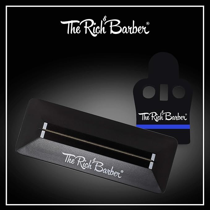 The Rich Barber Pro Barber Tools Set - Accessories Kit with 1-Minute Blade Modifier & 10-Second Blade Setter - Zero Gap Trimmer Alignment Tool, Blade Sharpener Block - Professional Barber Supplies