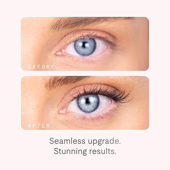 Silly George Single-Size Pop-On Lashes - DIY 1-Step Pre-Glued Faux Eyelash Cluster Kit, Natural Look Extensions, Pack of 24 Individual Clusters, Black - Rosy, 10mm