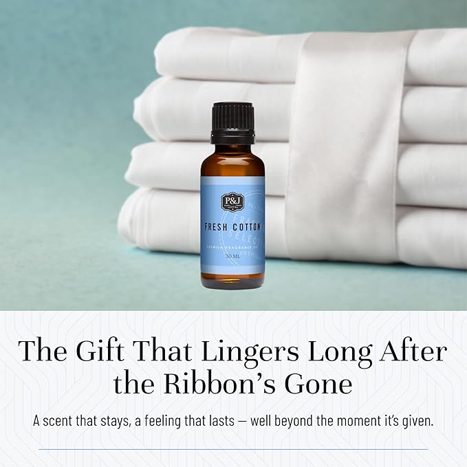 P&J Trading - Fresh Cotton Scented Oil 100ml - Fragrance Oil for Candle Making, Soap Making, Diffuser Oil