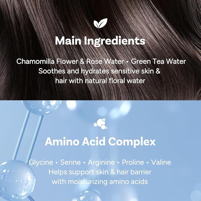 Korean Hair & Body Mist – Botanical Waters & 17 Amino Acids – Sulfate, Paraben & Silicone-Free – Peach Floral Musk, 125ml / 4.22 fl oz