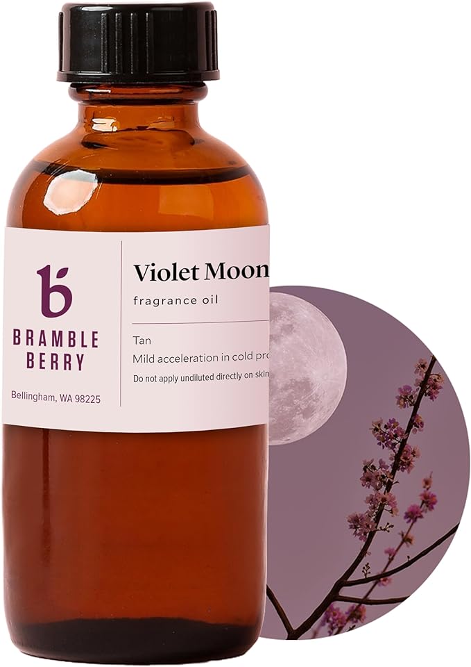 Bramble Berry Violet Moondance Fragrance Oil 2 oz | Elegant Floral Scent for Soap Making, Candles, Bath Bombs, Lotion & Perfume | Skin Safe, Vegan, Paraben & Phthalate Free