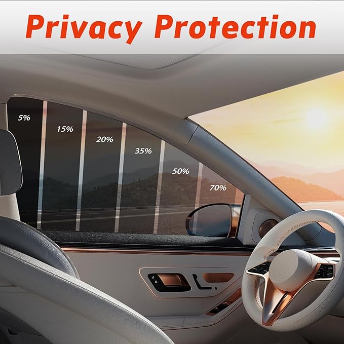 Ceramic Nano Ceramic Window Tint for Cars, Automotive Auto Car Window Tint Film for Car Privacy Film, VLT 5% Percent, Blocks UV/IR Rays, Heat/Glare, 30in-15ft