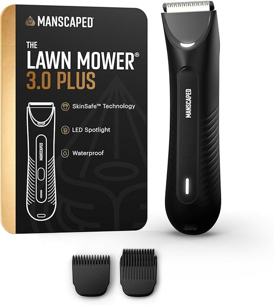 MANSCAPED® The Lawn Mower® 3.0 Plus Groin & Body Hair Trimmer – Updated SkinSafe™ Trimmer Blade, Waterproof Wet/Dry Groomer, USB-C Rechargeable, Men’s Wireless Ball Shaver
