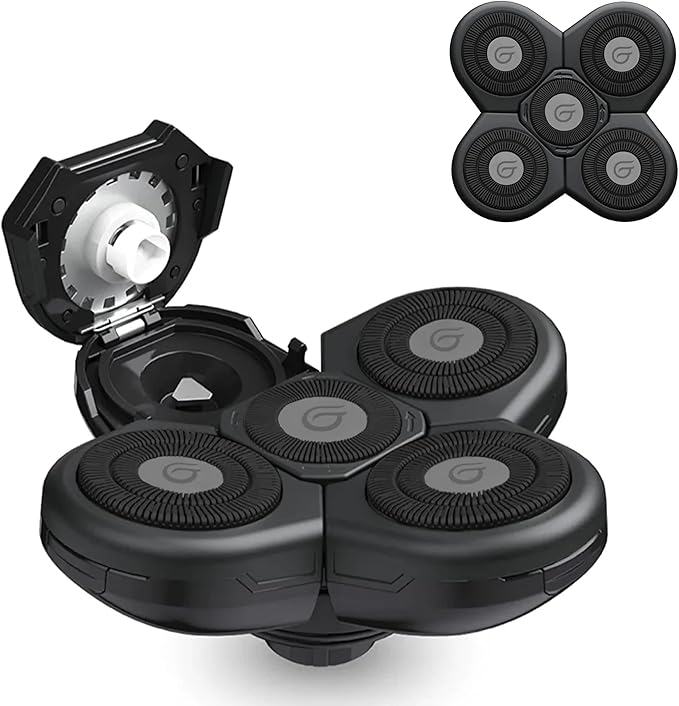 Groomie BaldiePro Cordless Bald Head Shavers for Men, Blade Refill - Waterproof Electric Head Shavers Replacement Head - Men's Rotary Head Razor for Bald Men for Smooth Shave