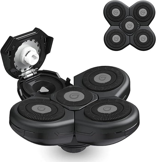 Groomie BaldiePro Cordless Bald Head Shavers for Men, Blade Refill - Waterproof Electric Head Shavers Replacement Head - Men's Rotary Head Razor for Bald Men for Smooth Shave