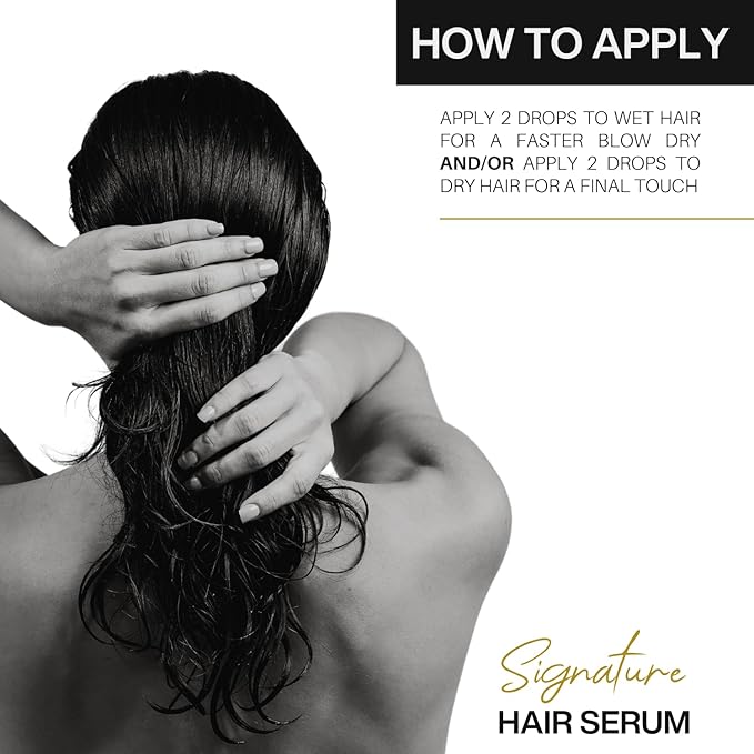 Cristian Rovere - Signature Hair Serum - Organic Argan Oil & Acai Extract - Frizz Control & Shine Serum - Sulfate Free & Paraben Free - Lightweight Hair Oil for Smoothness - 1.7 Fl Oz