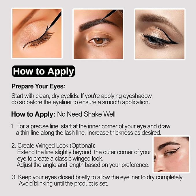 UOG (United One) Liquid Eyeliner & Eyebrow Liner - Waterproof, Semi-Permanent, Smudge-Proof, Lasts Up to 7 Days, Allergy-Free with Precise Slender Tip. 5.0 mL/0.18 Fl oz